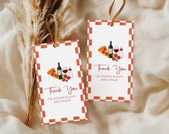 Pizza Gastgeschenk Geschenkanhänger, süße druckbare Dankeschön Tags, Pizza Party Favor Dekorationen BS256