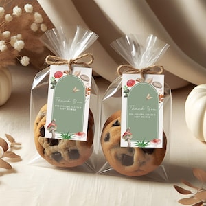Mushroom Baby Shower Thank You Tag, Editable Fungi Mushroom Baby Shower Thank You Favor Tag, Fall Woodland Baby Shower Favor Decor BS155