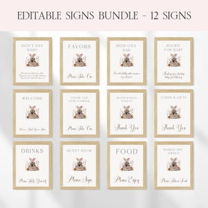 Storybook Baby Shower Table Sign Bundle, A New Chapter Begins Storybook Baby Shower Decor, Gender Neutral Book Theme Table Signs Set BS53