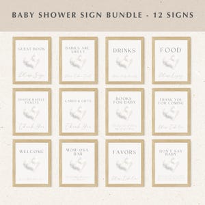 Lot de panneaux pour baby shower Un petit coin de paradis, ensemble de panneaux pour baby shower rêveur céleste, cartes de bienvenue Momosa et panneaux cadeaux BS64