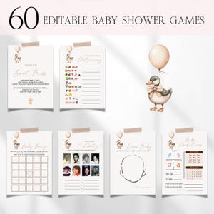 Mallard Duck Baby Shower Games Bundle, Gender Neutral Mallard Duck Baby Shower Bingo Mommy or Daddy Games Pack, Hunting Mallard Duck BS56