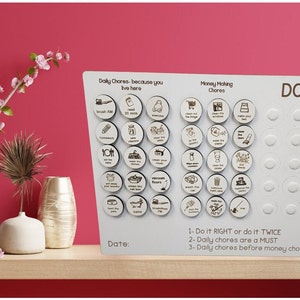 chore chart DIGITAL FILE kids children tracking interactive daily weekly