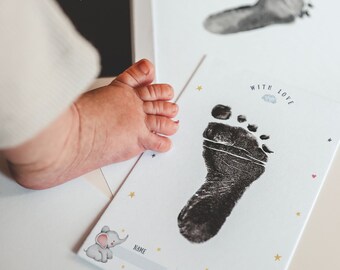 Baby Handprint and Footprint Premium Print Kit - Includes 2 specially designed print cards | A perfect present and keepsake