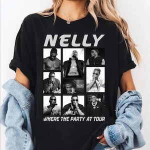 NELLY Where The Party At Png, Rapper, Hiphop, Retro, 90s Vintage, Bootleg Tee. Retro Nelly Rapper Shirt Png Instant Download