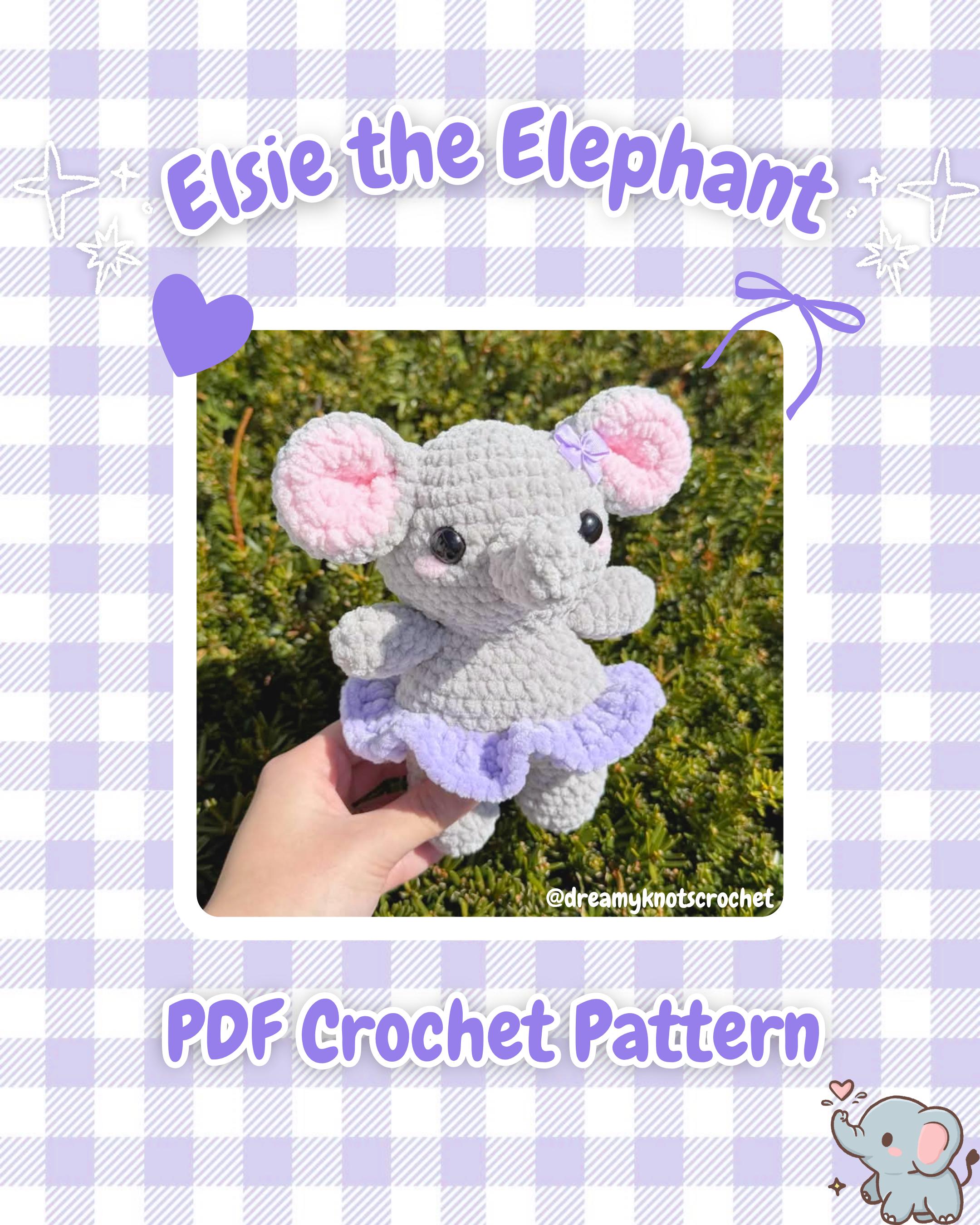 Elsie the Elephant PDF Crochet Pattern - Etsy