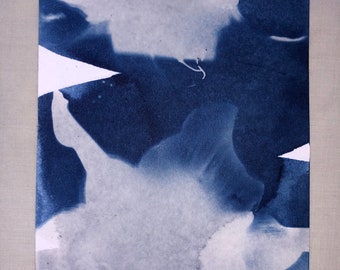 Abstract Cyanotype Print