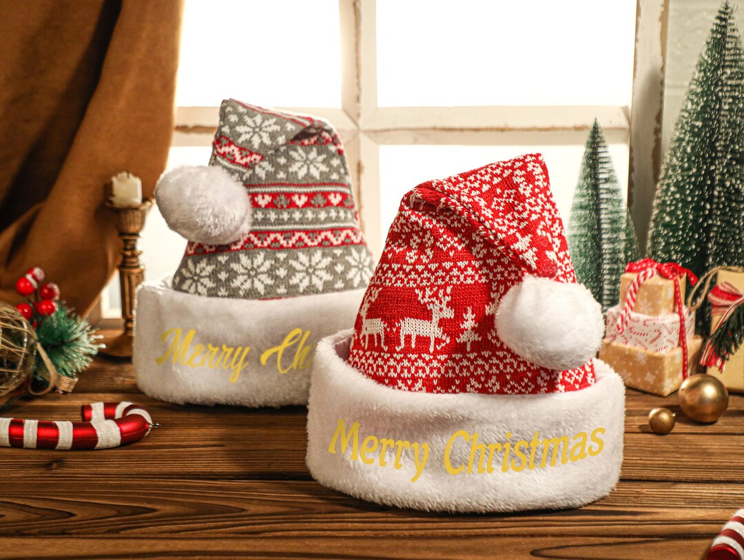 Custom Personalised Christmas Hats My First Christmas Hat Etsy UK