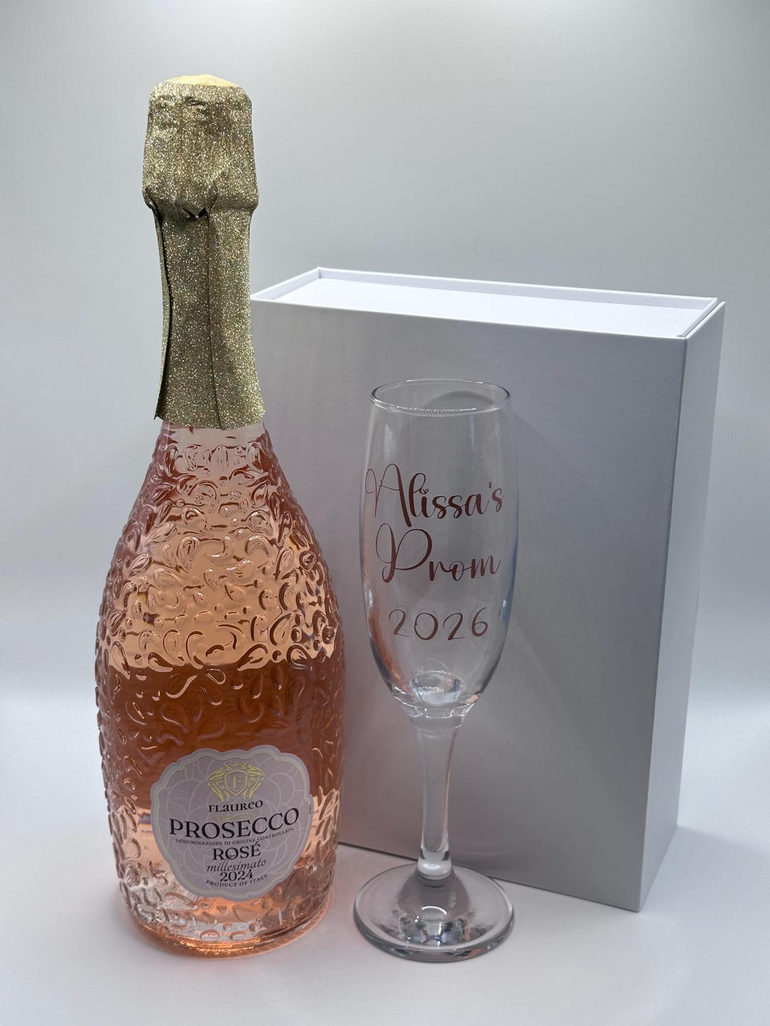 Prom Flutes Personalised Prom Champagne Flute | Custom Name & Year Glass (gift Box ...