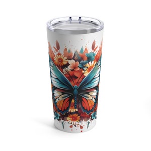 Butterfly Tumbler | Butterfly Coffee Cup | Butterfly Gift | Butterfly Cup | Butterfly Lover Gift | Coffee Lover Gift | Tumbler 20oz