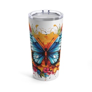Butterfly Tumbler | Butterfly Coffee Cup | Butterfly Gift | Butterfly Cup | Butterfly Lover Gift | Coffee Lover Gift | Tumbler 20oz