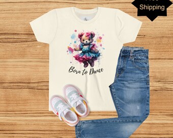 Born To Dance Cute Funny Graphic T-shirt for Kids