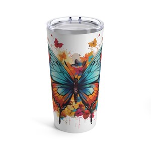Butterfly Tumbler | Butterfly Coffee Cup | Butterfly Gift | Butterfly Cup | Butterfly Lover Gift | Coffee Lover Gift | Tumbler 20oz