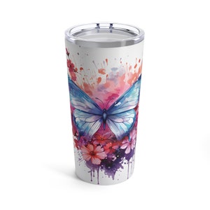 Butterfly Tumbler | Butterfly Coffee Cup | Butterfly Gift | Butterfly Cup | Butterfly Lover Gift | Coffee Lover Gift | Tumbler 20oz