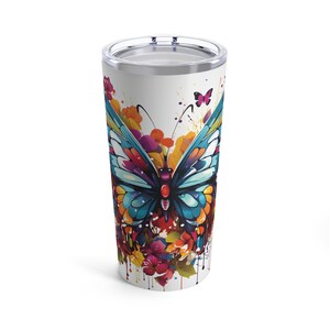Butterfly Tumbler | Butterfly Coffee Cup | Butterfly Gift | Butterfly Cup | Butterfly Lover Gift | Coffee Lover Gift | Tumbler 20oz