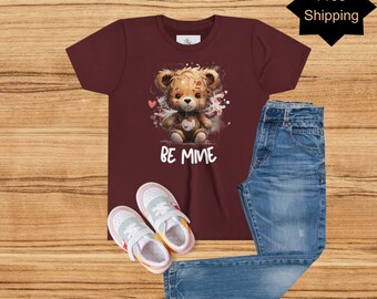 Be Mine Cute Funny Graphic T-shirt for Kids