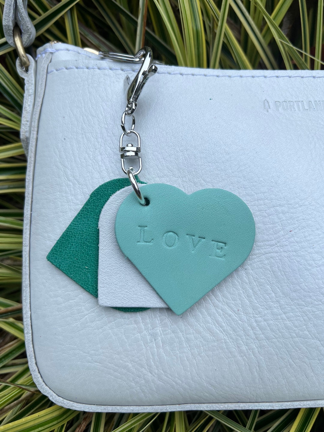 Leather Heart Bag Art Etsy