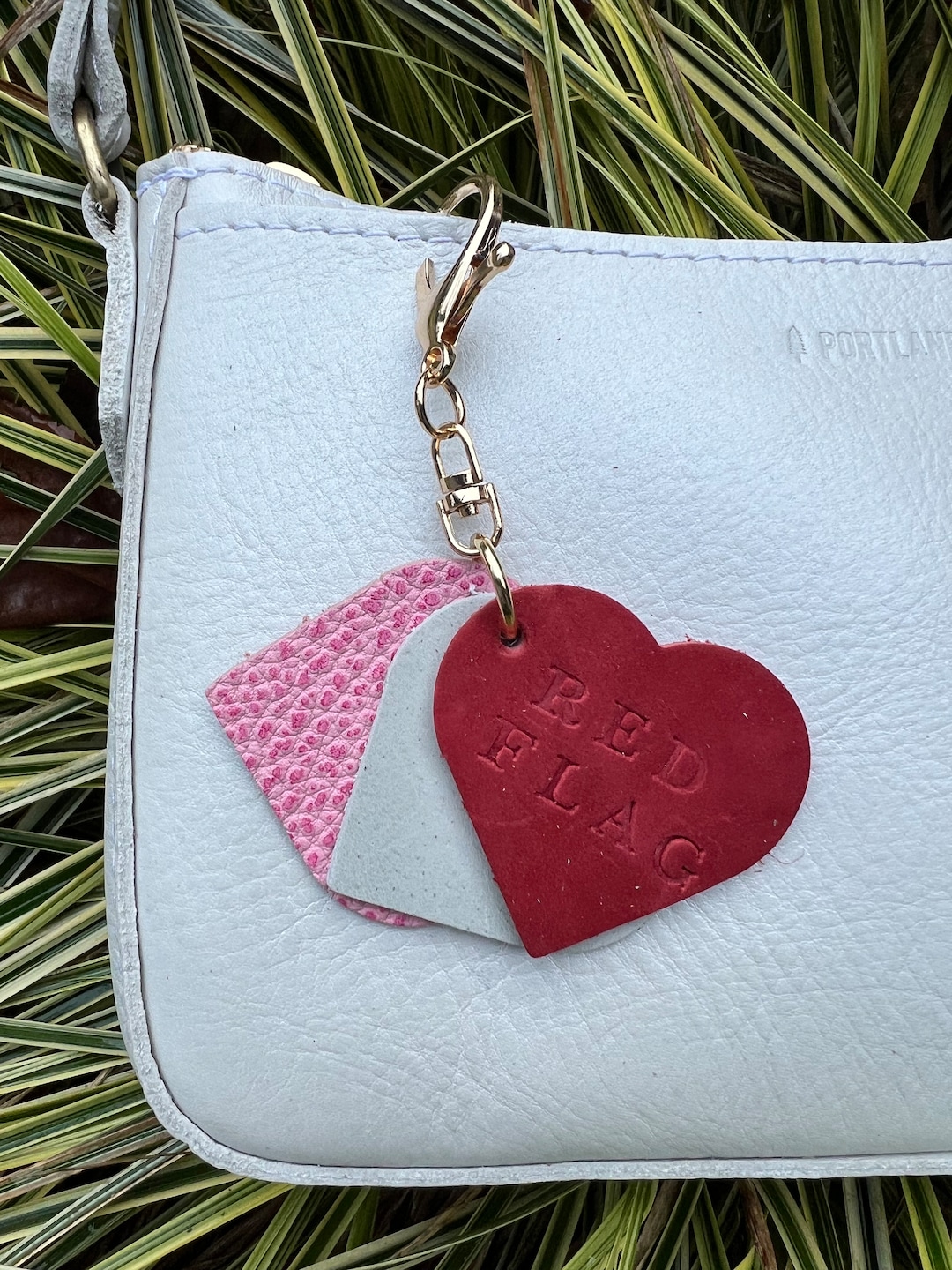 Leather Heart Bag Art Etsy