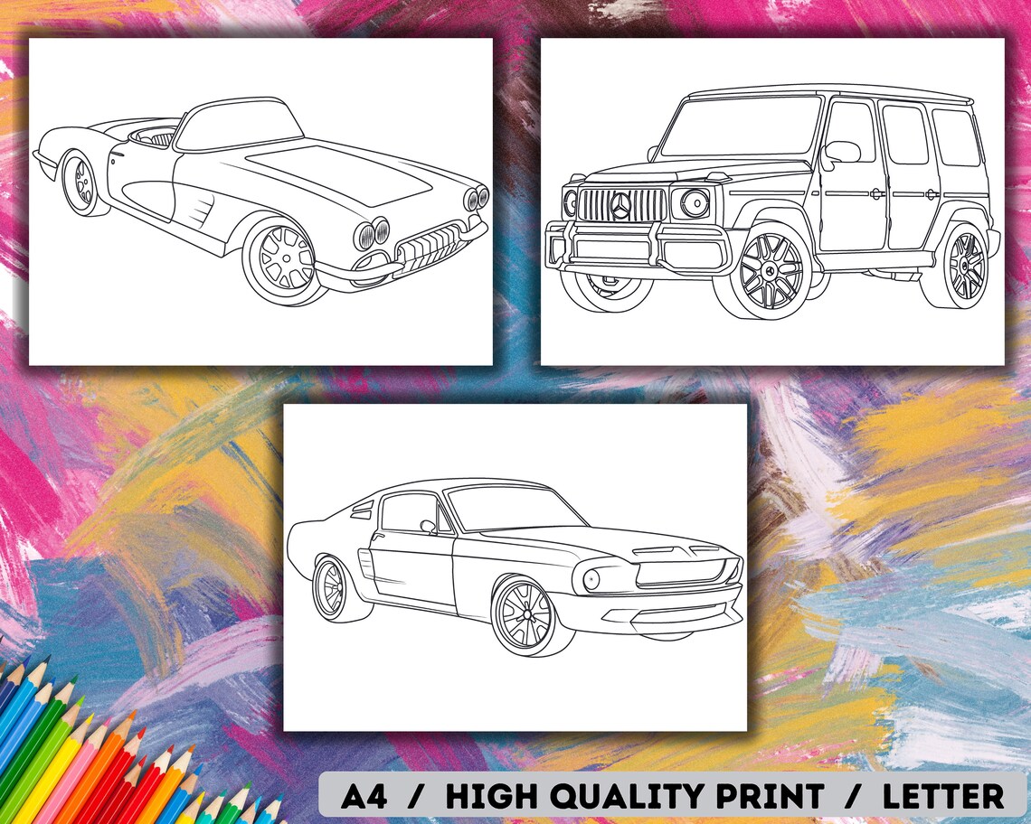 Coloring Pages , Car Printable Pages , Coloring Book for Adult , Kids ...