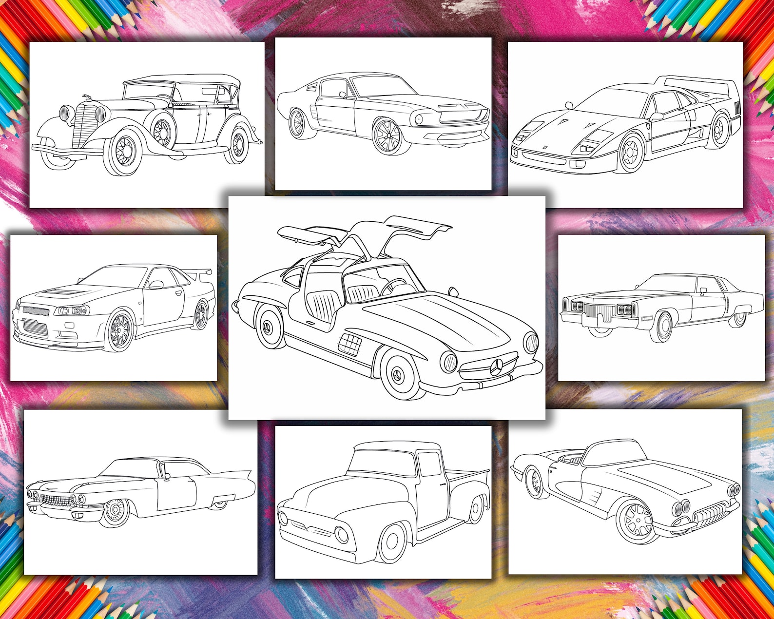 Coloring Pages Car Printable - Il 1588xN.6012467760 Sq2k 
