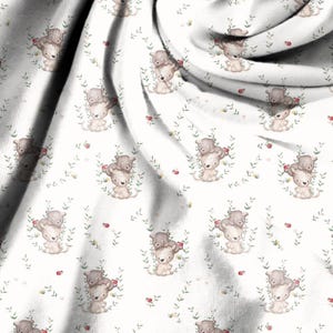Jersey de gato y oso de producción propia | Costura para niños | Venta por metro