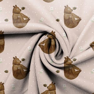 Produção própria Bamblebee Love - Jersey canelado | Costura | Urso com abelha