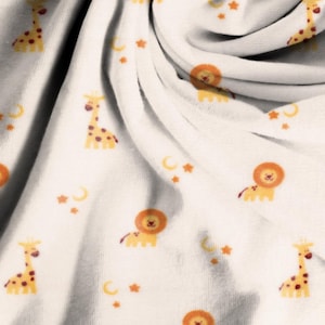 Leone in pile | Giraffa | Stampa | Inverno | Soffitto | Tessuto per bambini | tessuto morbido