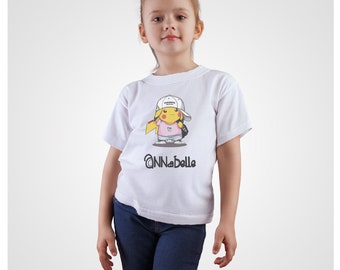 T-shirt personnalisé Pokemon pickachu fille garçon
