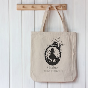 Tote bag au pays des merveilles  personnalisable