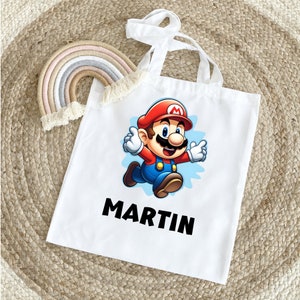 Tote bag super Mario jeux vidéo personnalisable