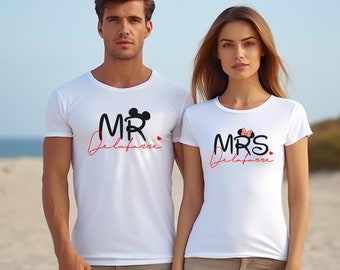 T shirt couple oreilles mini mickey mr mrs