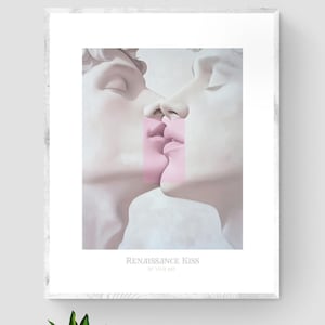 Gay Wall Art, &#39;Renaissance Kiss&#39; Gay Poster, LGBTQ Artwork, Greek Gods Art, Gay Wall Artwork, LGBTQ Gay Poster, Gay Art, Valentine&#39;s Gift