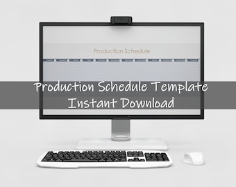 Sjabloon productieschema | Supply Chain Management | Bedrijfsontwikkeling | Direct downloaden | Productspreadsheet | Hoofdschema