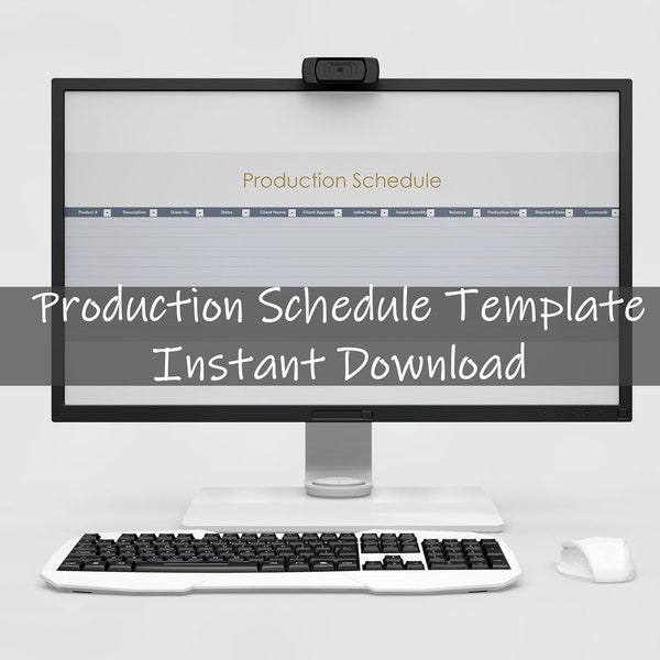 Production Schedule Template | Supply Chain Management | Business Development | Instant Download | Product Spreadsheet | Master Schedule