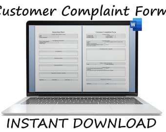 Customer Complaint Form | Sample Complaint Letter | Instant Download | Word | Formal Application | Consumer | Request a Refund Tool Template