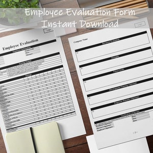Employee Evaluation Form | Employee Performance Review | Ranking Tool | Printable | Word | A4 | Editable File | US Letter | Instant download