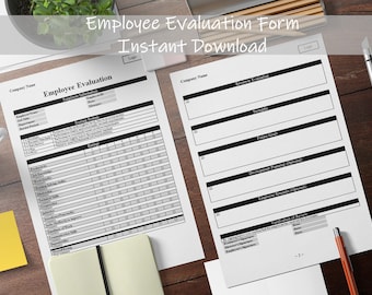 Employee Evaluation Form | Employee Performance Review | Ranking Tool | Printable | Word | A4 | Editable File | US Letter | Instant download