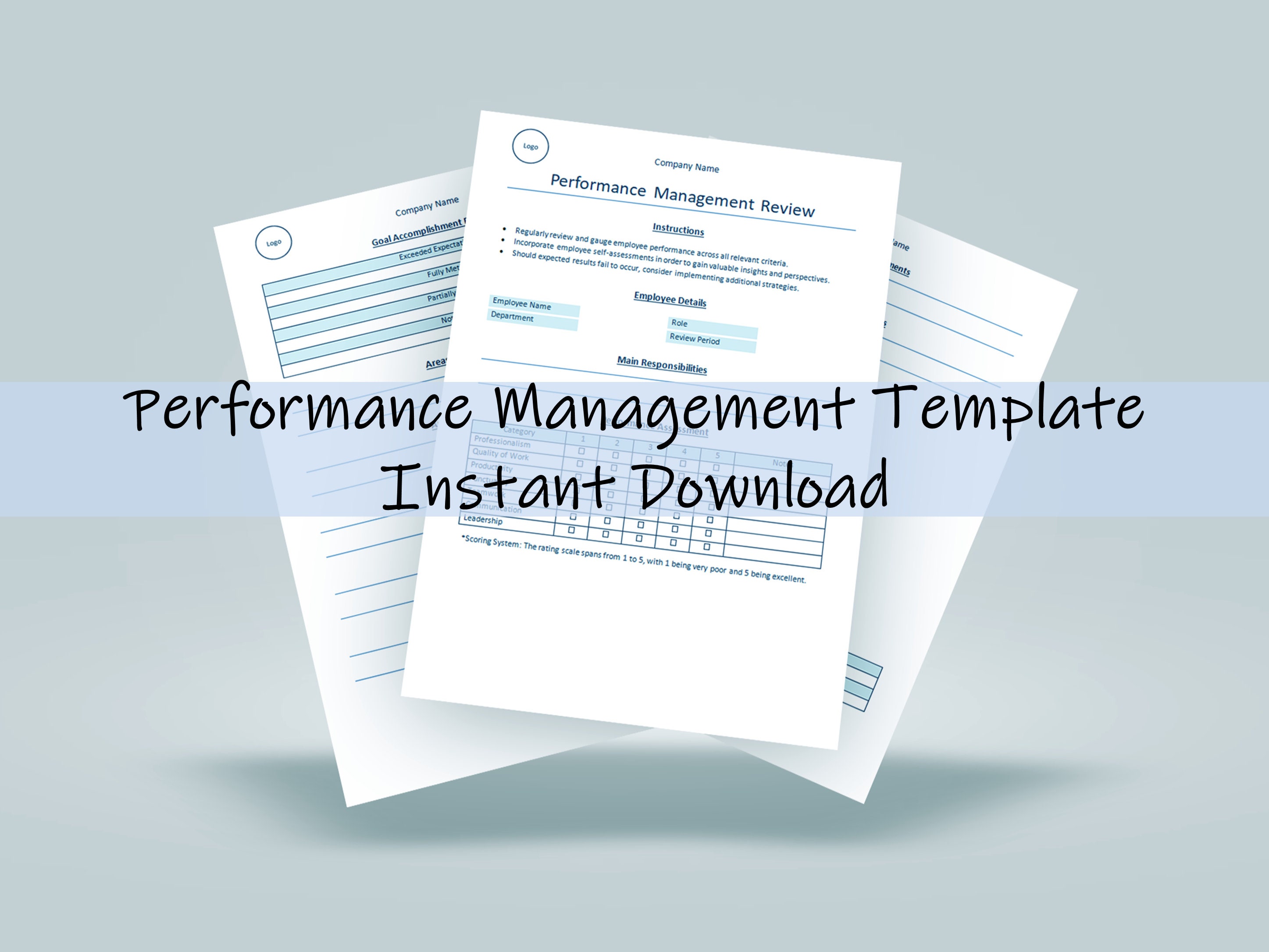 Performance Management Template | Leadership Assessment Guide ...