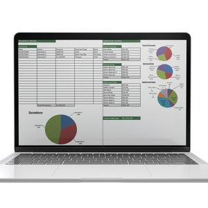 Seguimiento de recaudación de fondos / Plantilla de informe de recaudación de fondos / Plantilla de Excel / Apto para A4 y carta de EE. UU. / Seguimiento de ingresos y gastos de eventos