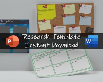 Research Templates | 3 Different Formats | Study Report Paper | Word | PowerPoint | Instant Download | Project Proposal Guidelines | Plan