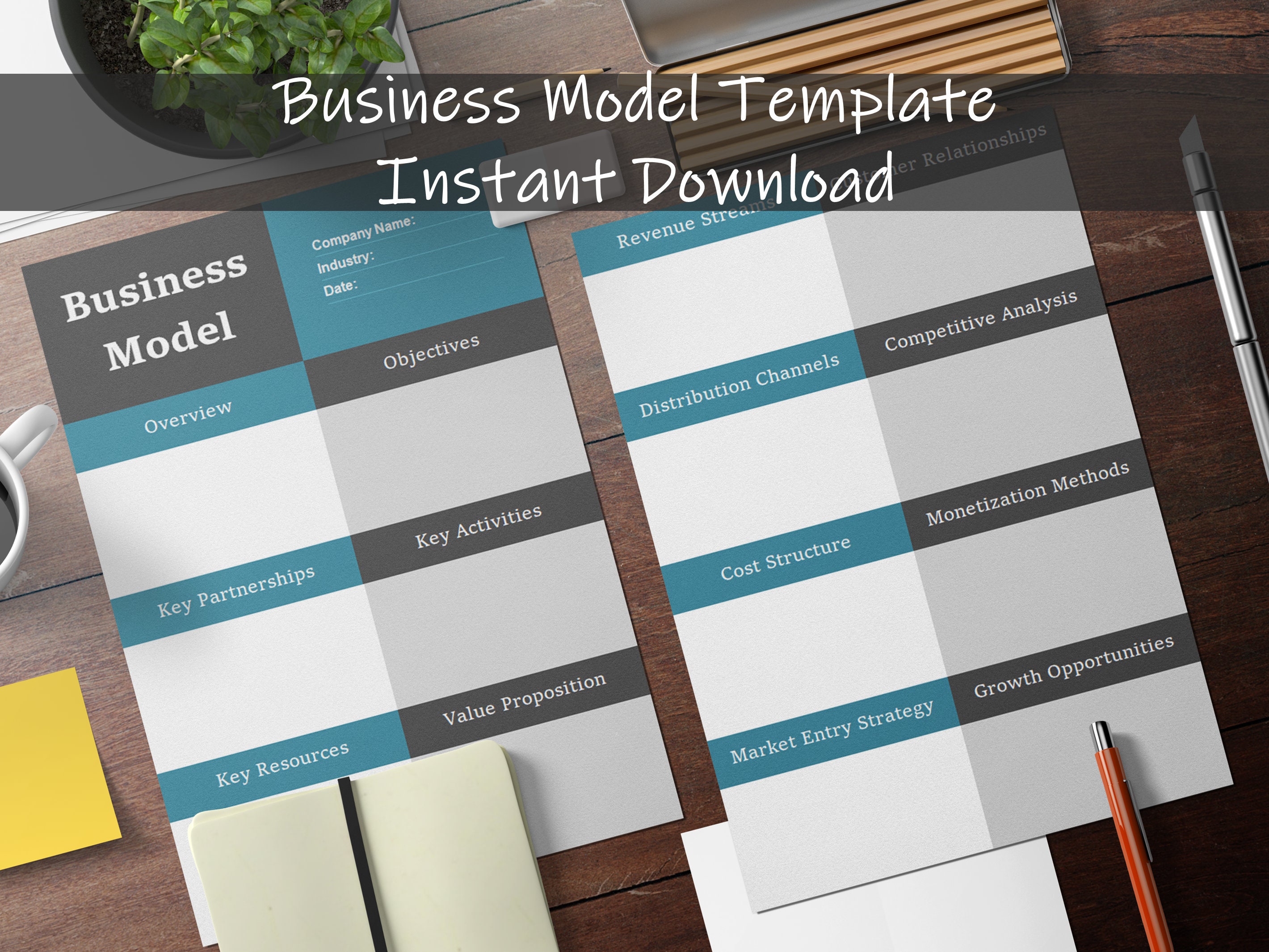 Monetization Model Template Business Model Template | Monetization Plan | Impact Statement ...