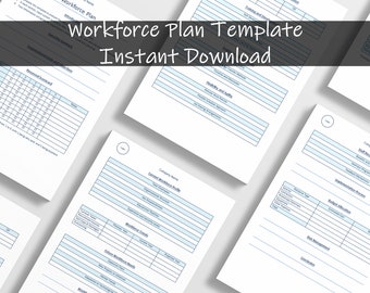 Workforce Plan Template | Action Plan | Business Analysis | Business Strategy | Workforce Development | Instant Download | Business Review