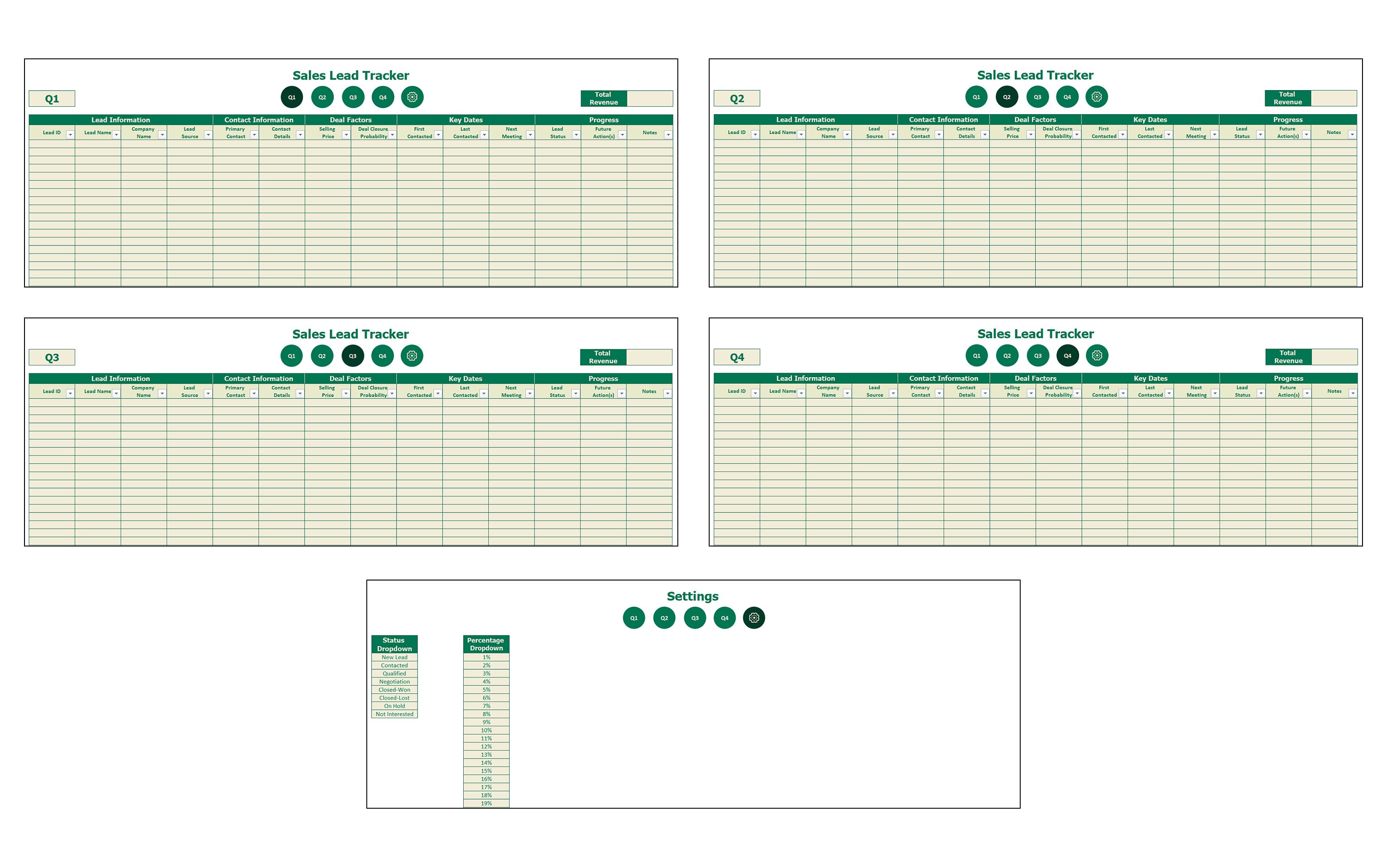 Sales Lead Tracker | Sales Pipeline Excel Template | CRM Excel ...