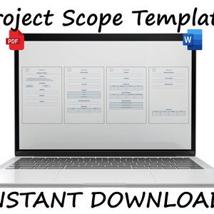 Project Scope Template | Project Planning Printable | Project Summary ...