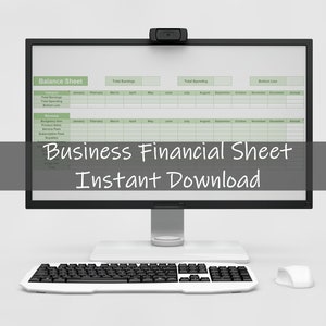 Business Financial Sheet | Business Administration Plan | Budget Sheet Excel | Instant Download | Excel for Small Business | Process Chart