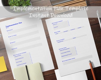 Implementation Plan | Operations Manual Template | Accomplishments Tracker | Instant Download | Project Tools | Project and Task Planner
