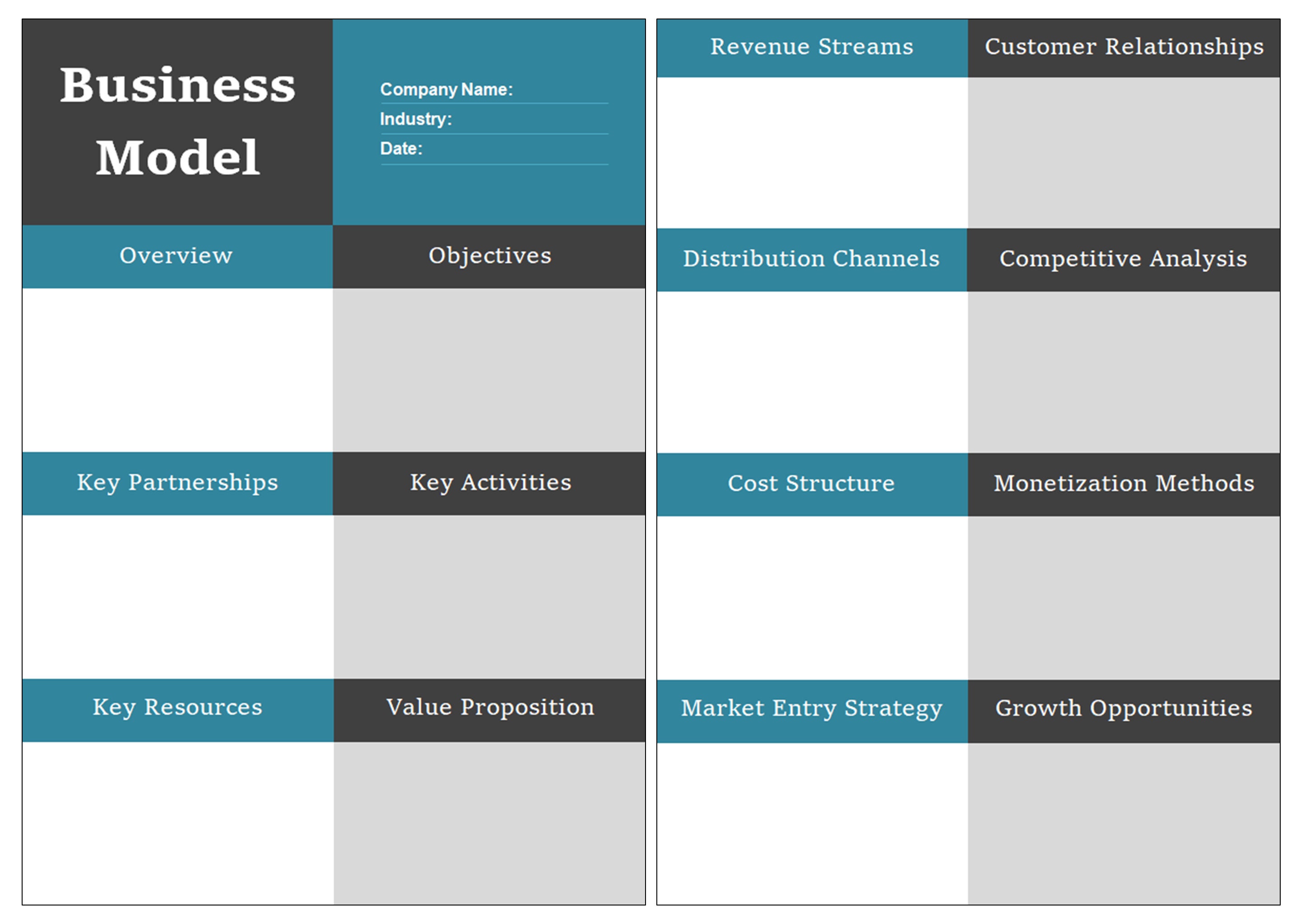 Monetization Model Template Business Model Template | Monetization Plan | Impact Statement ...