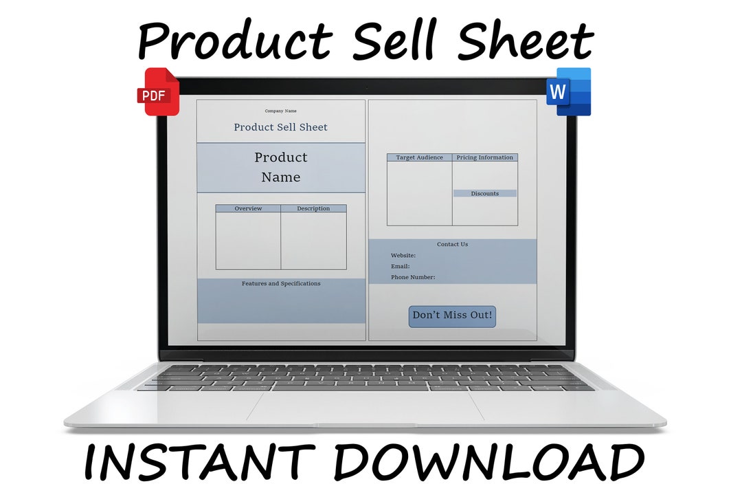 Slick Sheet Example Product Sell Sheet Template | Sales Sheet | Product Pitch Deck ...