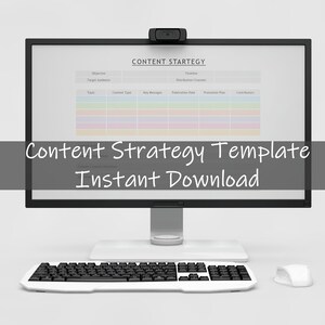 Content Strategy Template | Content Marketing Template | Social Media Management | Instant Download | Promotion Planner | Content Planning