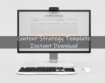 Content Strategy Template | Content Marketing Template | Social Media Management | Instant Download | Promotion Planner | Content Planning