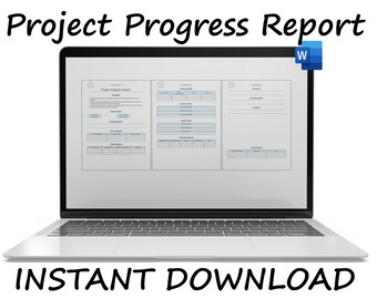 Project Progress Report | Progress Report Template | Progress Monitoring Form | Instant Download | Project Status Report | Quarterly Report